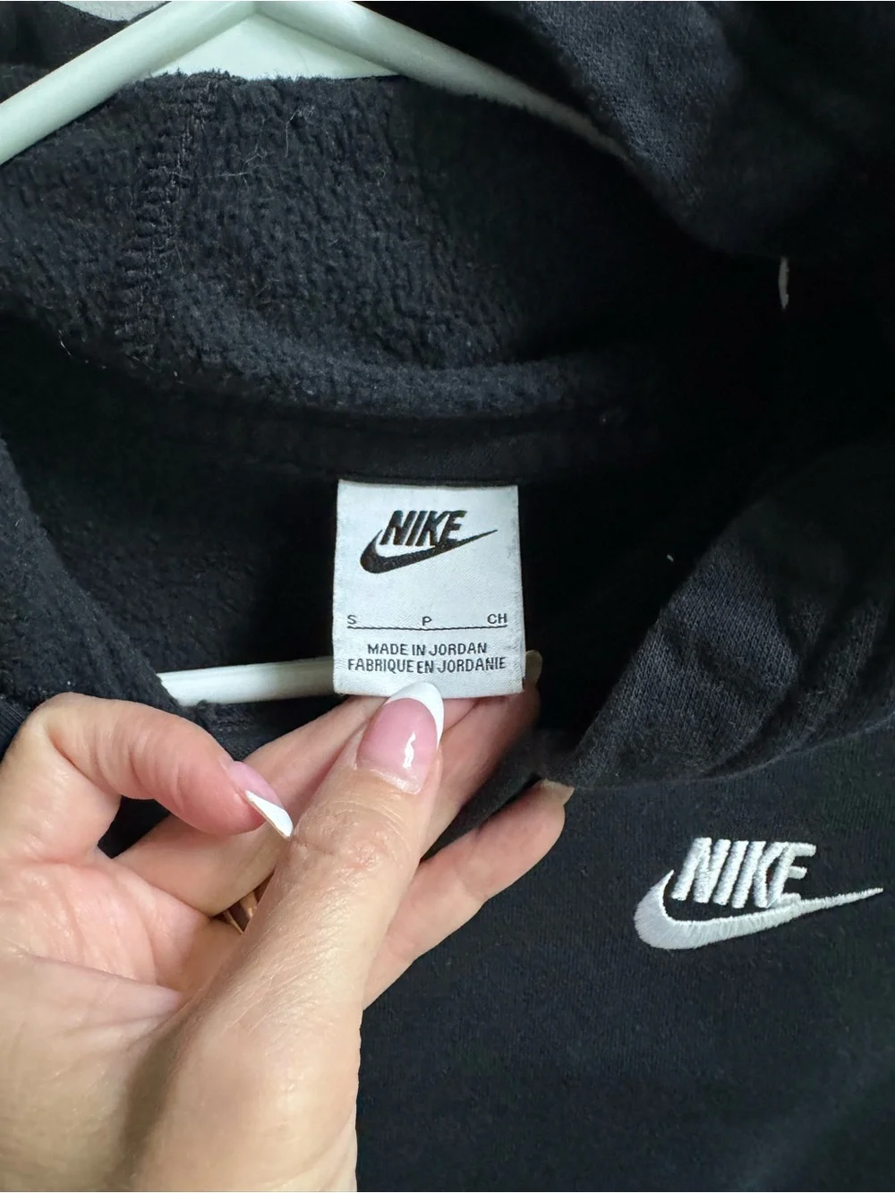 Nike Black Kids Pullover Hoodie with White Logo Back2School
